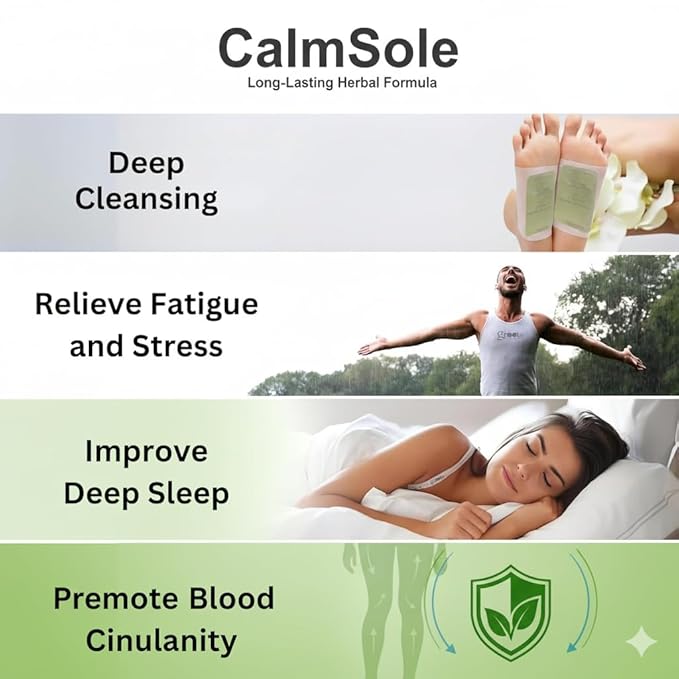 Deep Cleansing Foot Pads for Detox & Relaxation | Internal Toxin Removal, Pain Relief, Better Sleep & Circulation for Men & Women (Buy 1 Get 1 Free) 2x10 packs