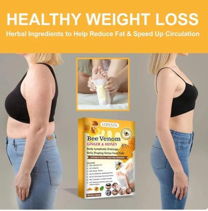 Bee Venom foot patch, Beneficial  in Body Detox, Weight loss, Pain Relief, Cleansing Toxins, Stress Relief, Promote Sleep & Detoxification For Men And Women(Buy 1 Get 1 Free) 2x10 Packs