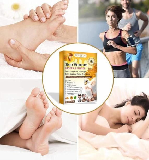 Bee Venom foot patch, Beneficial  in Body Detox, Weight loss, Pain Relief, Cleansing Toxins, Stress Relief, Promote Sleep & Detoxification For Men And Women(Buy 1 Get 1 Free) 2x10 Packs