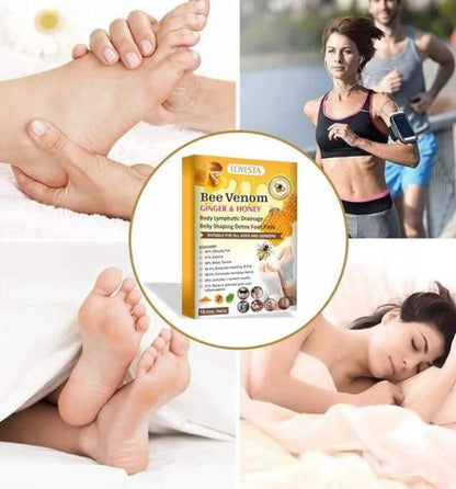 Bee Venom foot patch, Beneficial  in Body Detox, Weight loss, Pain Relief, Cleansing Toxins, Stress Relief, Promote Sleep & Detoxification For Men And Women(Buy 1 Get 1 Free) 2x10 Packs