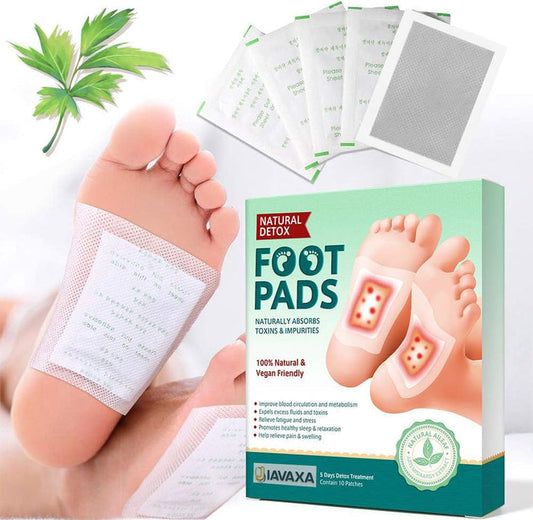 Deep Cleansing Foot Pads for Detox & Relaxation | Internal Toxin Removal, Pain Relief, Better Sleep & Circulation for Men & Women (Buy 1 Get 1 Free) 2x10 packs
